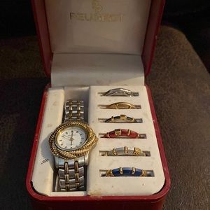 Peugeot watch with changeable bezel.